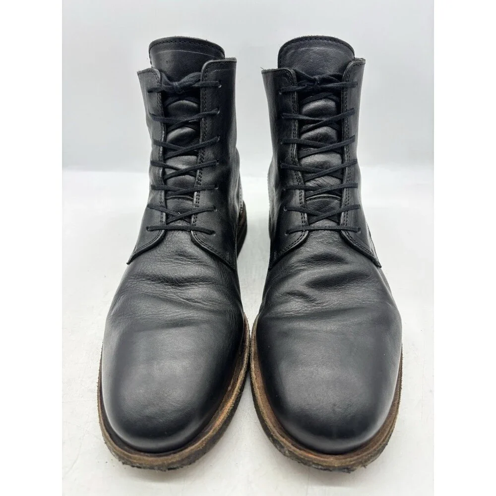 All Saints Laker Boots Black Leather Combat Dress Lace Up Mens SZ EU 43 US Sz 10